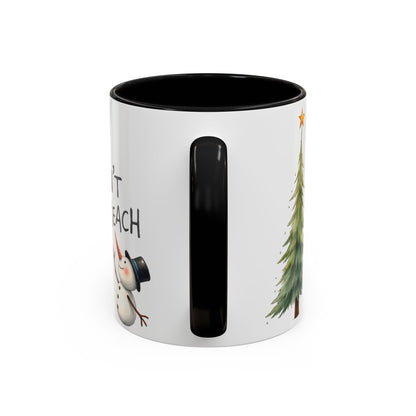Personalized Holiday Coffee Mug, Cute Snowman Design, Winter Drinkware, Festive Gift, Custom Name Mug, Christmas Day Gift