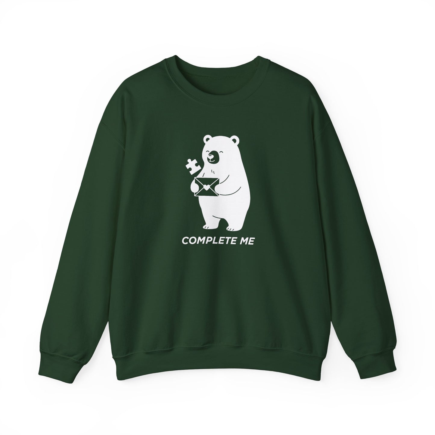 You Complete Me Valentine's Sweatshirt | Matching Couple Gift | Cute Bear Puzzle Tee | Anniversary & Valentine's Day Gift
