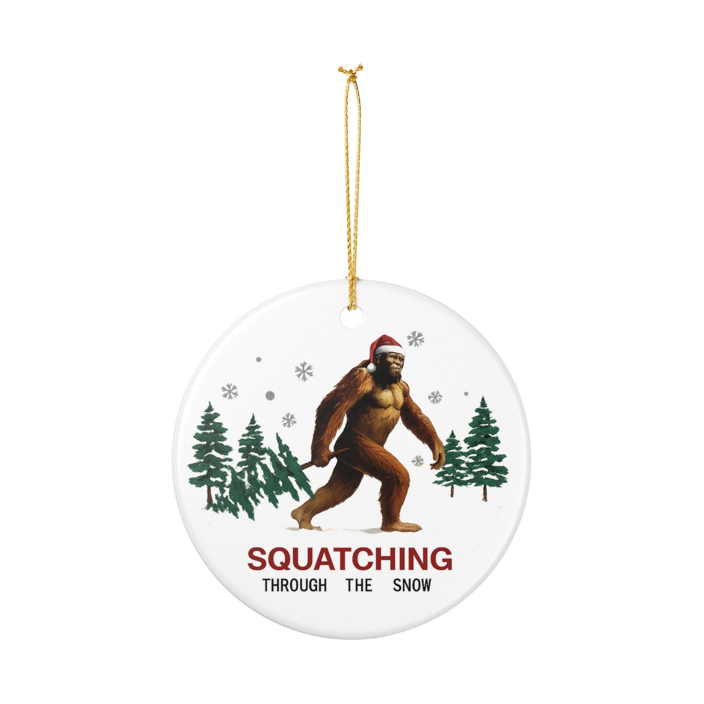 Bigfoot Ornament, Funny Sasquatch Ornaments for Christmas Tree, Big Foot Ornament, Bigfoot Gifts, Big Foot Sasquatch Gifts for Men Women