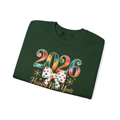 2026 Happy New Year Sweatshirt, Colorful New Year Crewneck, NYE Party Shirt, New Year Gift for Her, Holiday Winter Pullover