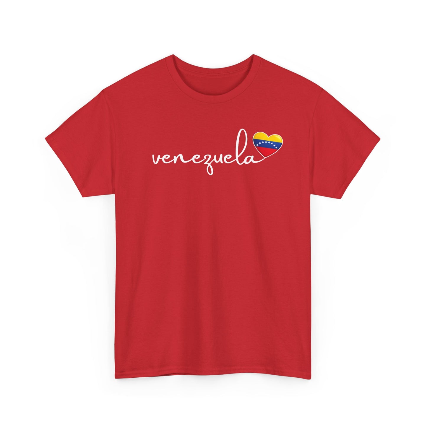 Venezuela Sweatshirt with Heart Flag | Minimalist Country Pride Crewneck | Travel Gift for Her, South America Apparel
