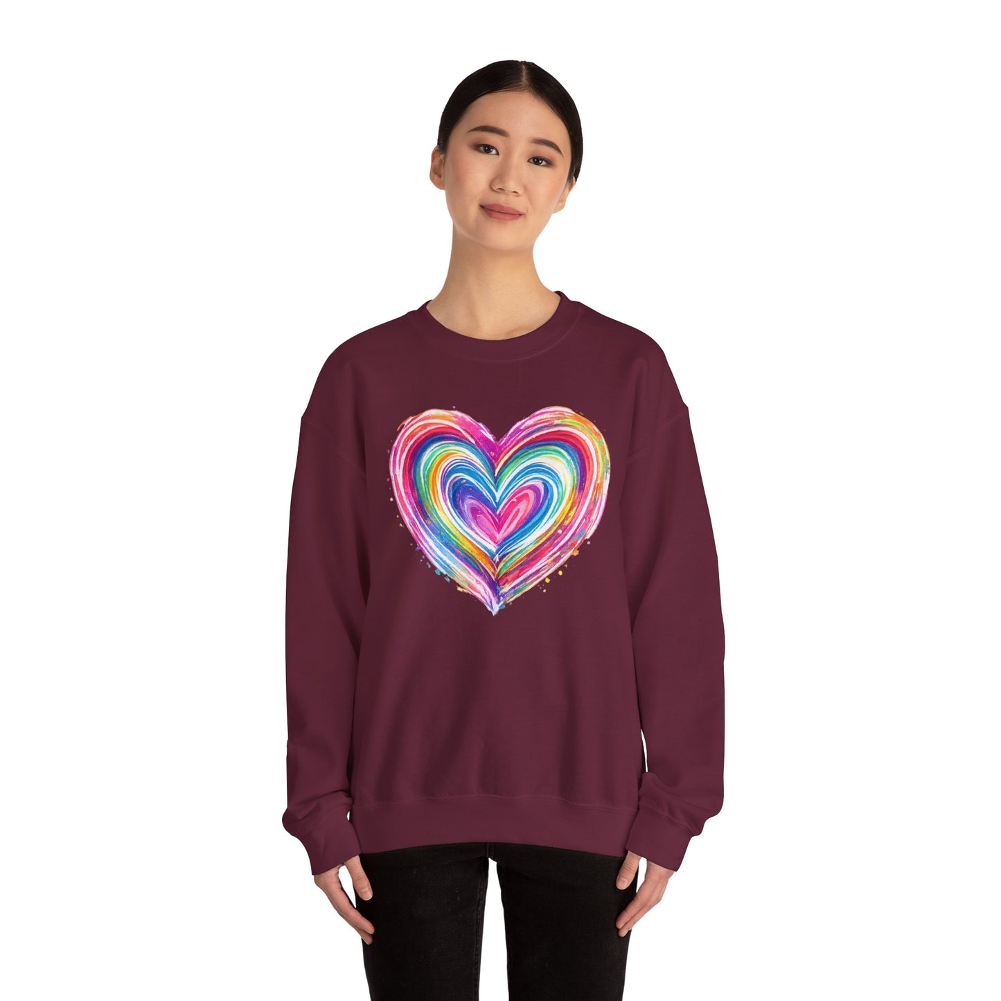 Comfort Colors Cute Heart SweatShirt, Brushstroke Heart , Valentine Gift, Womens Love Sweater, Anniversary Day , Coquette Valentine Tee