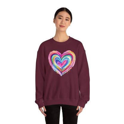 Comfort Colors Cute Heart SweatShirt, Brushstroke Heart , Valentine Gift, Womens Love Sweater, Anniversary Day , Coquette Valentine Tee