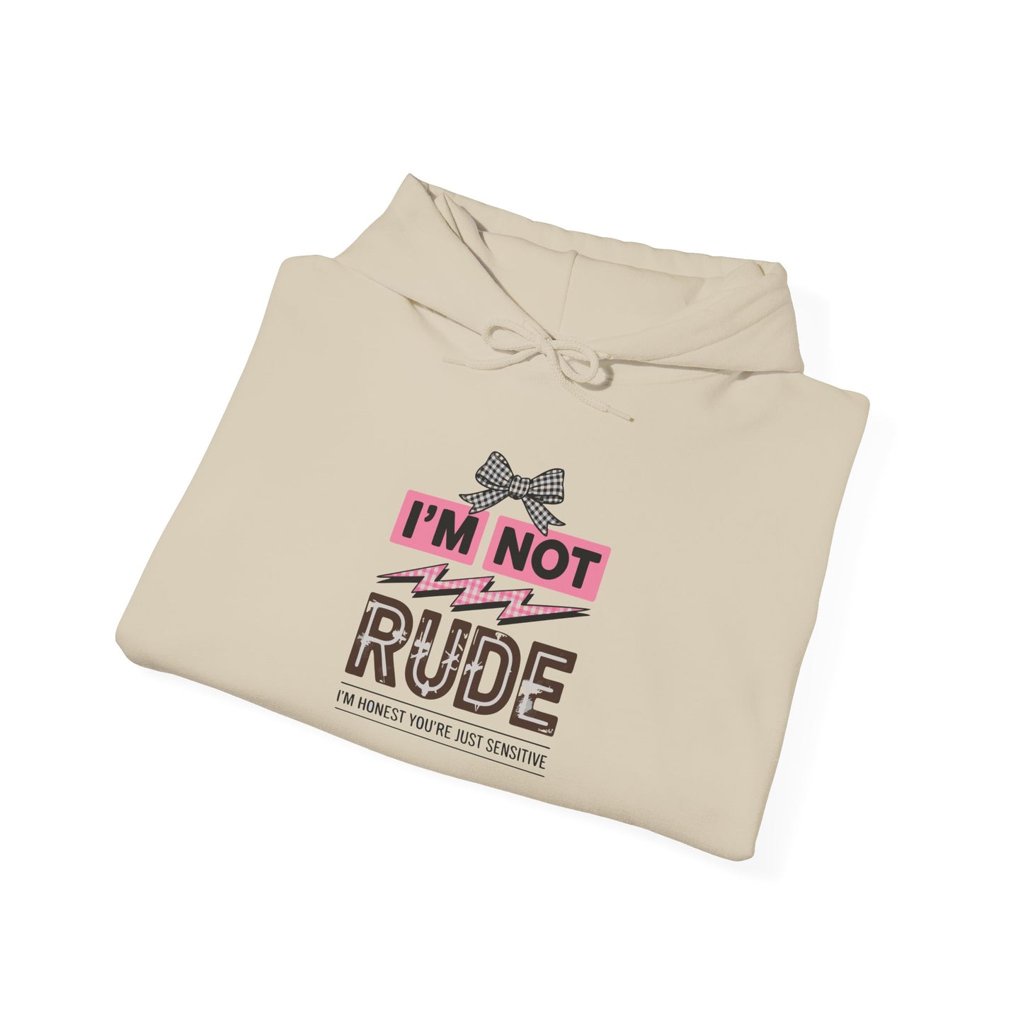 I am Not Rude Lightning Hoodie | I am Not Rude Hoodie | Funny Sarcastic Quote Hoodie for Women | Sassy Attitude Sweatshirt