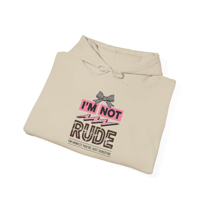 I am Not Rude Lightning Hoodie | I am Not Rude Hoodie | Funny Sarcastic Quote Hoodie for Women | Sassy Attitude Sweatshirt