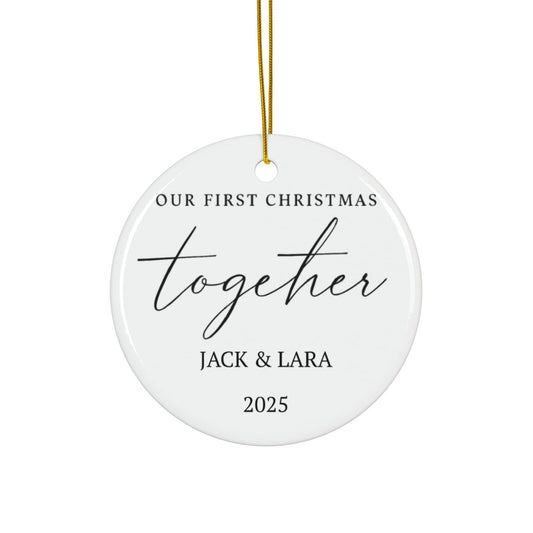 Personalized Couples Christmas Ornament, First Christmas Together Keepsake, New Couple Gift 2025, Gift for Couples, Family Keepsakes