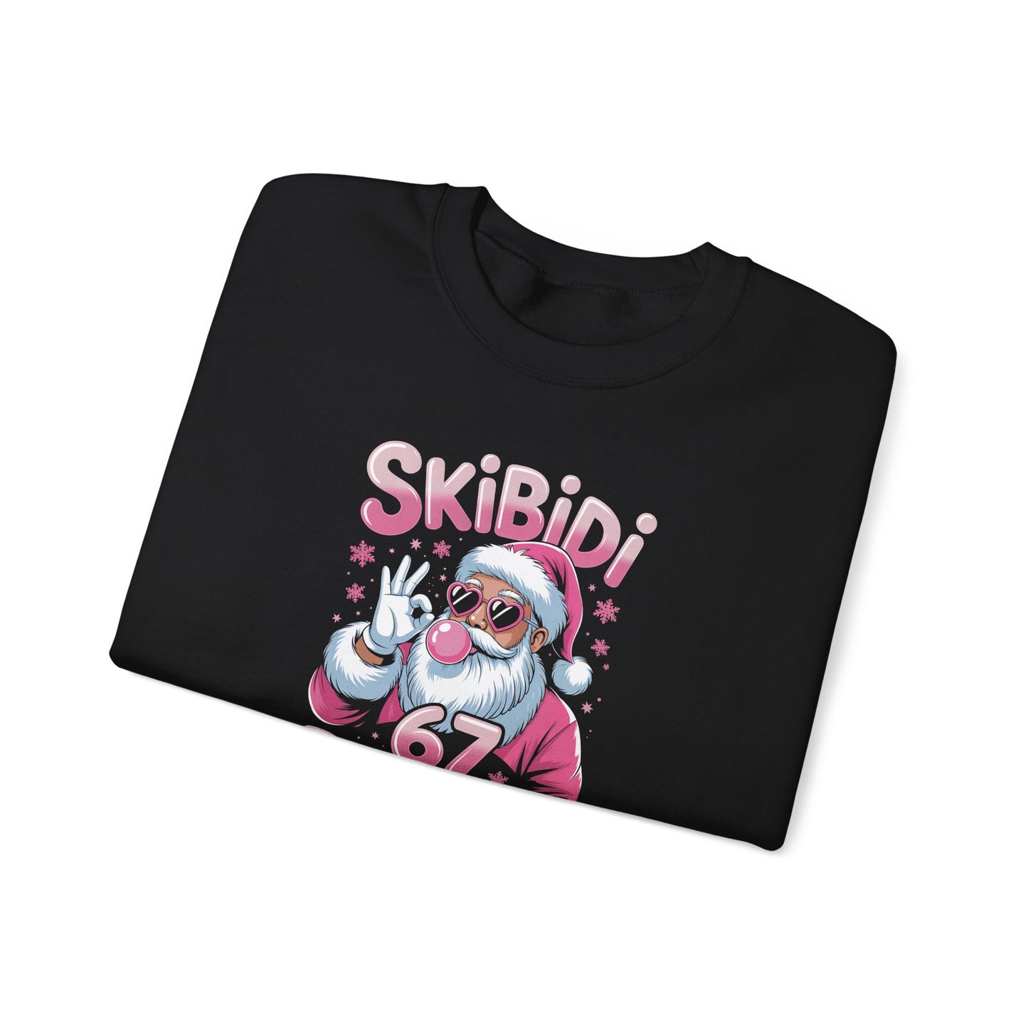Skibidi Rizzmas Santa Crewneck Sweatshirt | Pink Santa Christmas Design | 67 Christmas Sweatshirt
