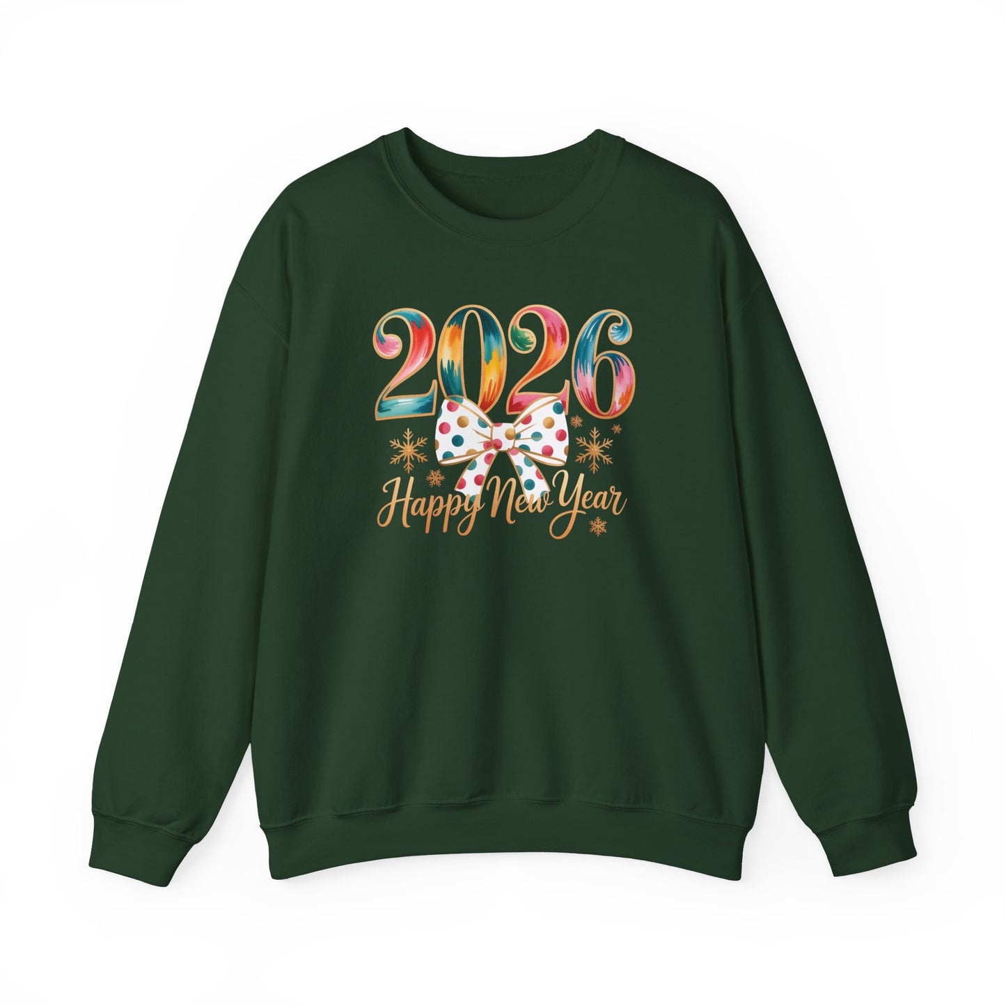 2026 Happy New Year Sweatshirt, Colorful New Year Crewneck, NYE Party Shirt, New Year Gift for Her, Holiday Winter Pullover