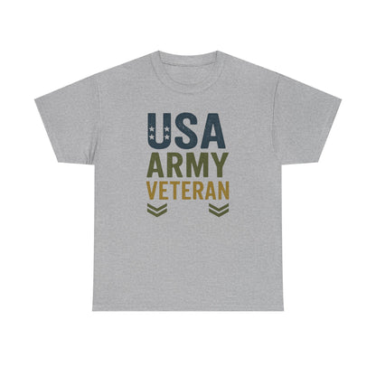 USA Army Veteran Cotton Tee, Veteran Gift, Patriotic Apparel, Memorial Day T-Shirt, Military Pride Top, Navy Veteran T-Shirt