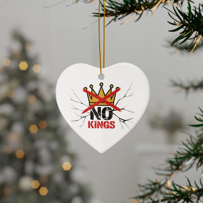 No Kings Crown Ornament, Rebellion Ceramic Christmas Ornament, Gothic Holiday Decor, Punk Statement Gift, Anti Trump Ornament