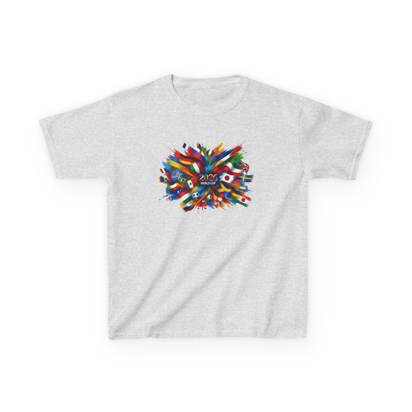 Colorful Paint Splash Kids T-Shirt | 2026 USA Soccer Tee for Kids | Abstract Art Graphic Shirt | Fun Youth Fan Gift, Football Lover Gift