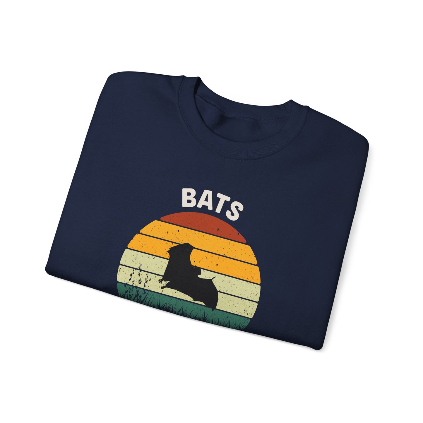 Bats Make Me Happy Sweatshirt, Cozy Graphic Pullover, Gift for Bat Lovers, Unisex Crewneck, Fun Animal Apparel, Halloween Sweatshirt