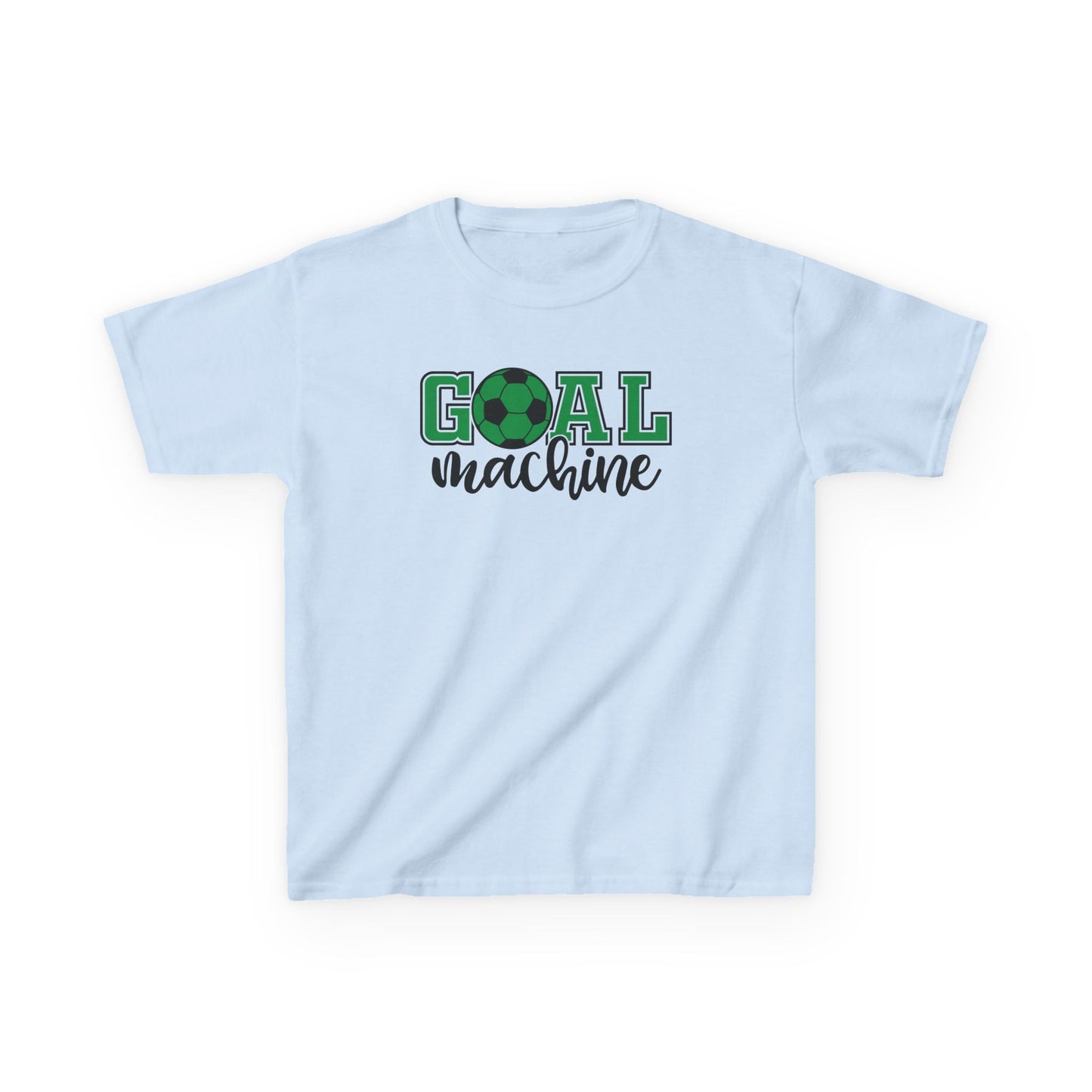 Goal Machine Kids T-Shirt, Green Soccer Ball Graphic Tee, Youth Soccer Shirt, Fun Sports Tee for Boys and Girls, FIFA World CUP 2026 Shirt
