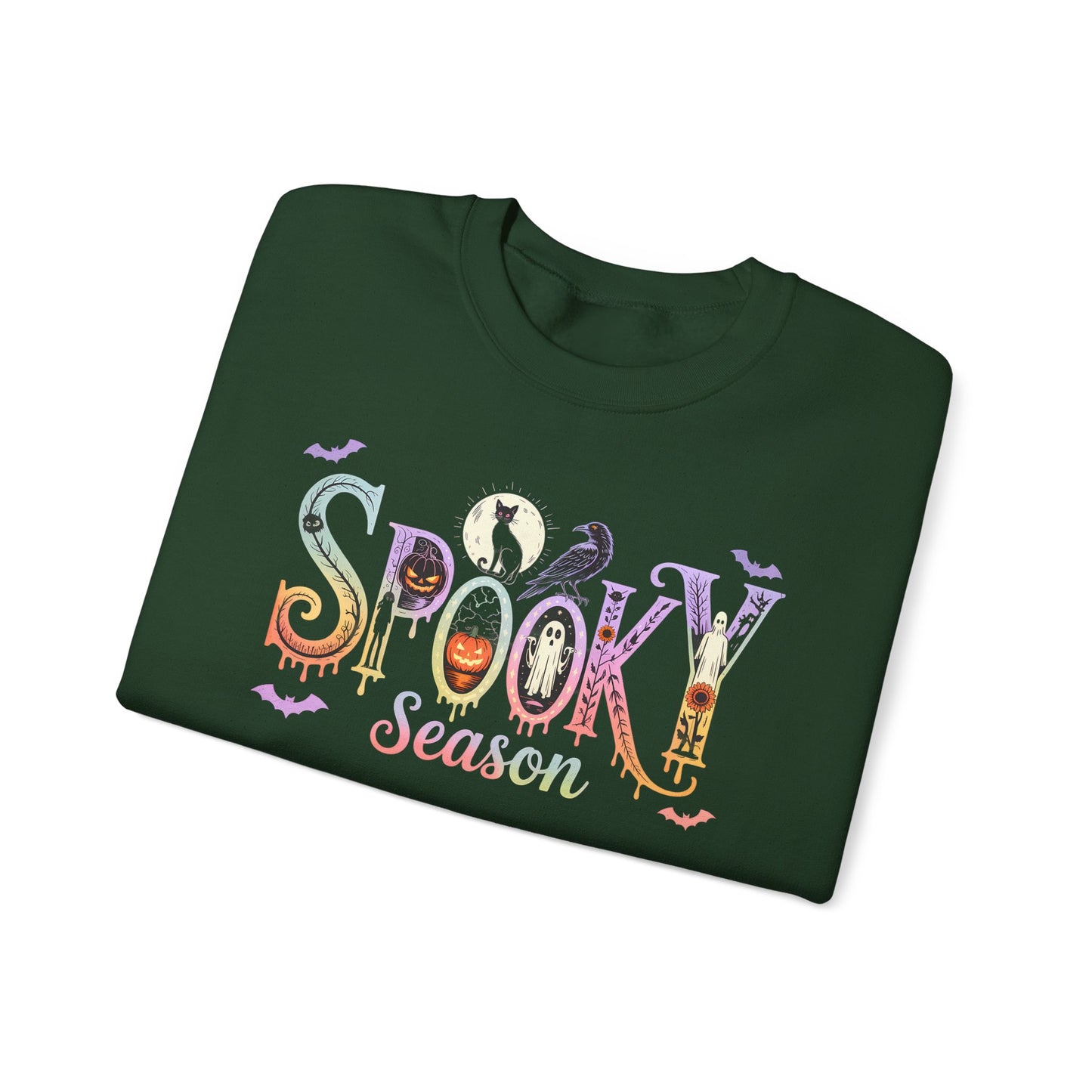 Spooky Season Crewneck Sweatshirt, Halloween Apparel, Cozy Fall Fashion, Unisex Sweatshirt, October Wardrobe Essential