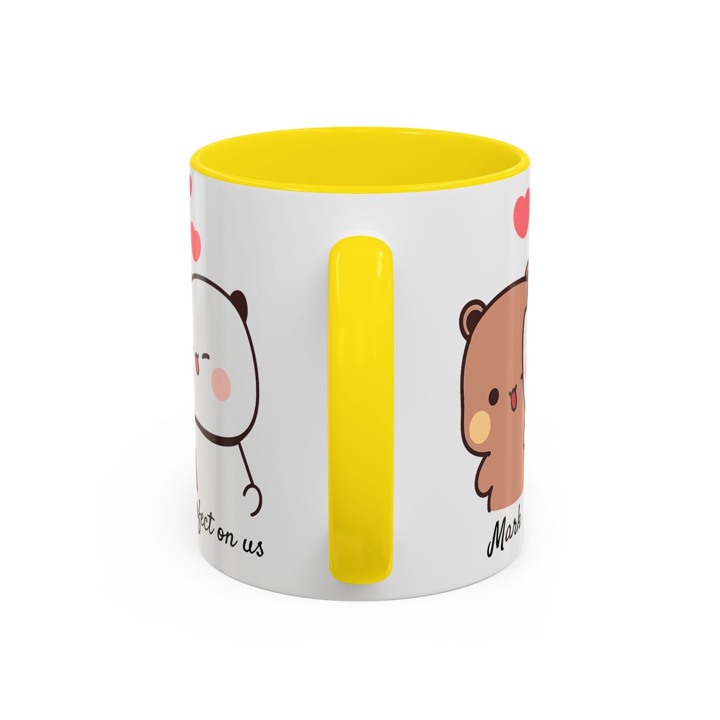 Personalized Dudu Bubu Mug | Cute Bear Coffee Cup | Color Handle Mug | Birthday Christmas Gift | Funny Mug for Her Him Valentine Gift