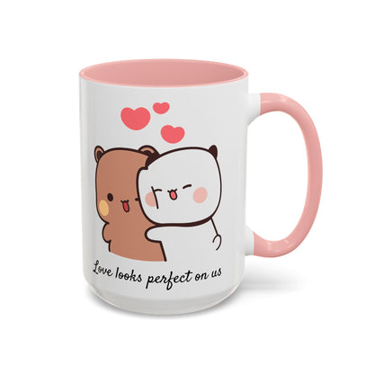 Personalized Dudu Bubu Mug | Cute Bear Coffee Cup | Color Handle Mug | Birthday Christmas Gift | Funny Mug for Her Him Valentine Gift
