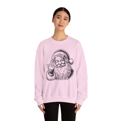 Funny Sassy Santa Sweatshirt for Holiday Fun, Christmas Gift for Friends, Cozy Winter Wear, Funny Crewneck Sweater, Unique Holiday Apparel