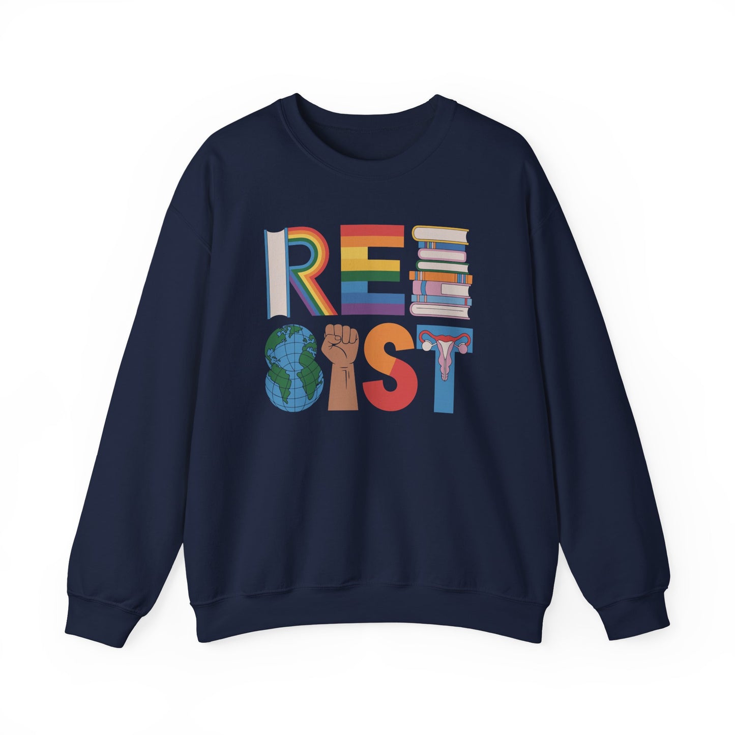 RESIST letter art Sweatshirt | RESIST Equality Sweatshirt | Feminist LGBTQ Pride Pullover | Social Justice Sweater | Empowerment Gift