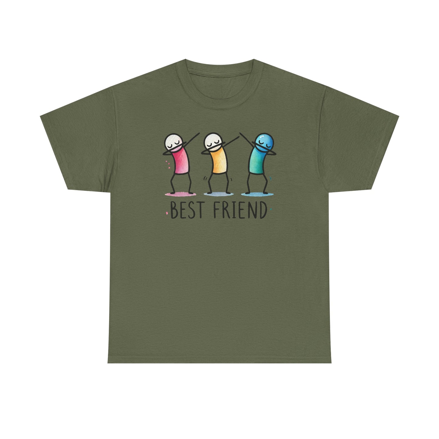 Best Friend Shirt, Cute Dabbing Stick Tee, Matching Bestie T-Shirt, Friends Graphic Tee, Gift for Women Teens, Best Friends Crewneck Tee