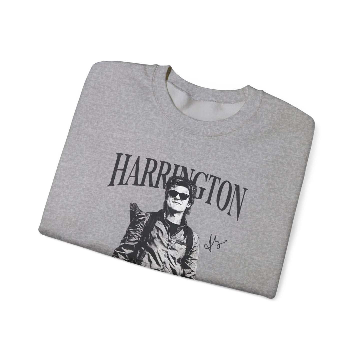 Harrington Portrait Crewneck Sweatshirt | Vintage Photo Graphic Pullover | Aesthetic Unisex Sweatshirt, Retro Streetwear Gift
