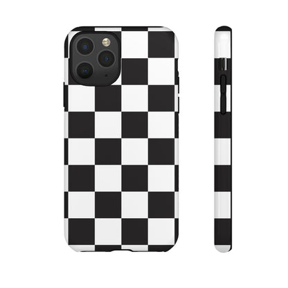Black and White Checker iPhone Case, Stylish iPhone Cover for Teens, Holiday Gift, Unique Mobile Accessories, Tough Protection