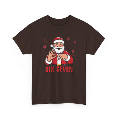 Six Seven Santa Funny Christmas T-Shirt  Humorous Holiday Tee for Men & Women | Trendy Santa Graphic Shirt | Gift for Friends