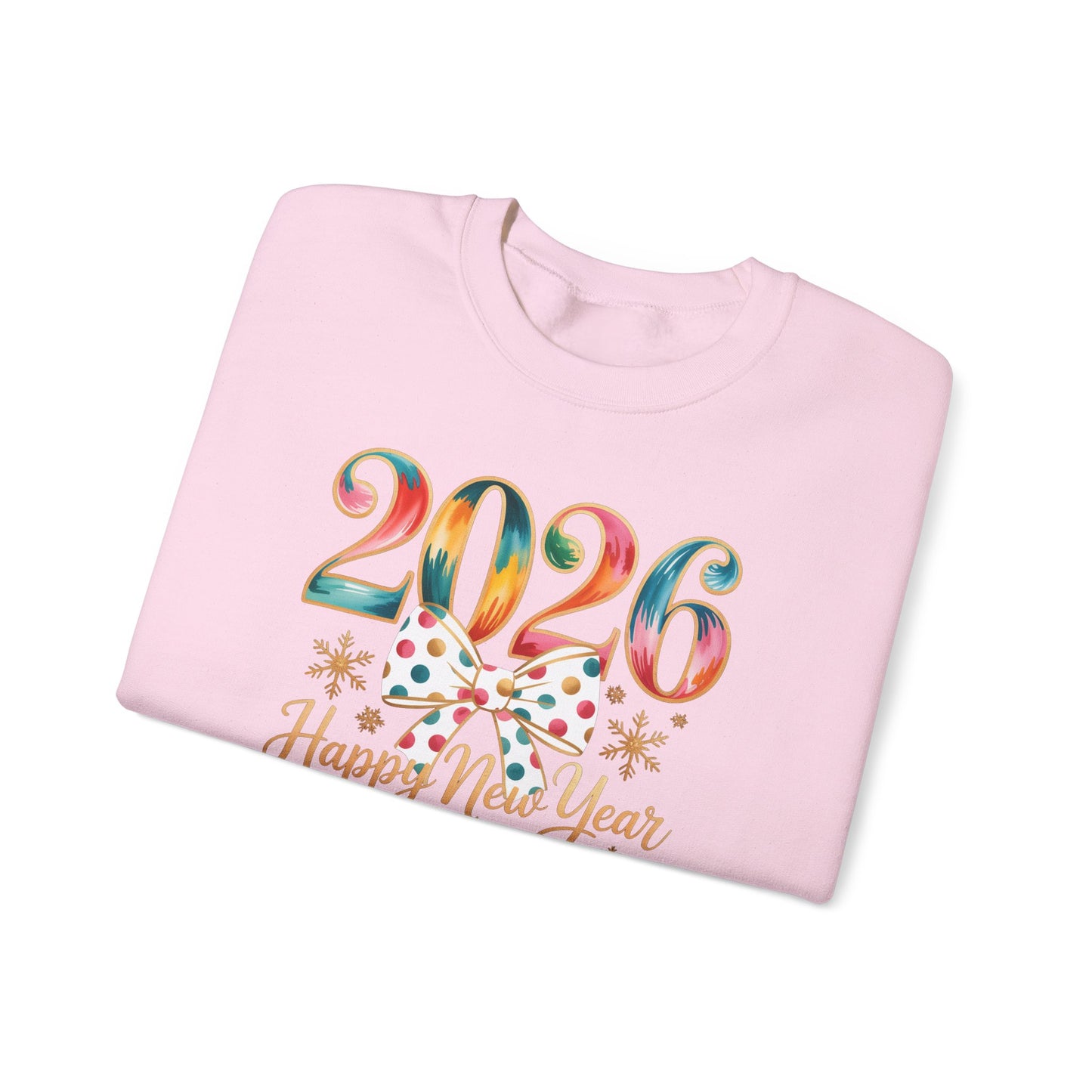 2026 Happy New Year Sweatshirt, Colorful New Year Crewneck, NYE Party Shirt, New Year Gift for Her, Holiday Winter Pullover
