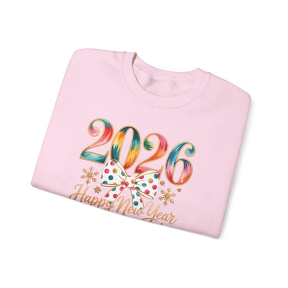 2026 Happy New Year Sweatshirt, Colorful New Year Crewneck, NYE Party Shirt, New Year Gift for Her, Holiday Winter Pullover