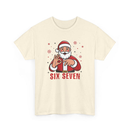 Six Seven Santa Funny Christmas T-Shirt  Humorous Holiday Tee for Men & Women | Trendy Santa Graphic Shirt | Gift for Friends