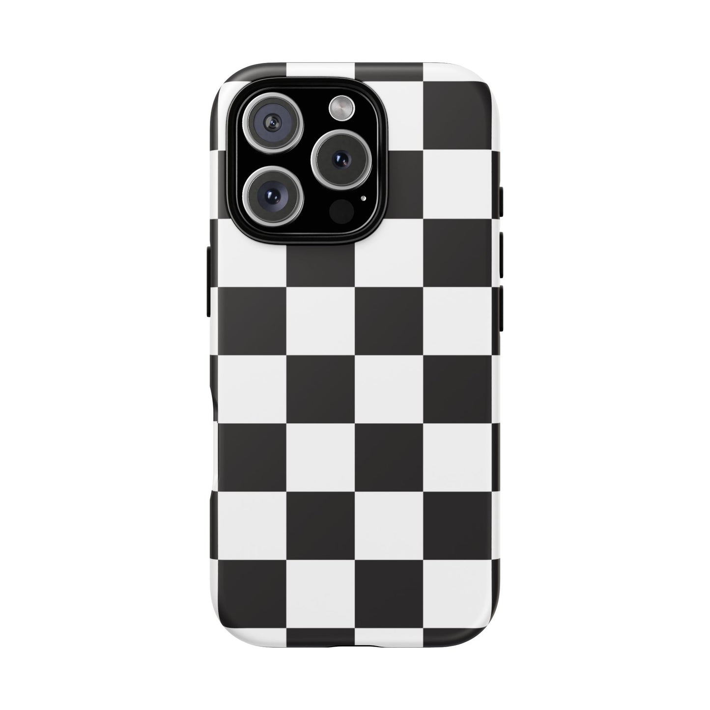 Black and White Checker iPhone Case, Stylish iPhone Cover for Teens, Holiday Gift, Unique Mobile Accessories, Tough Protection