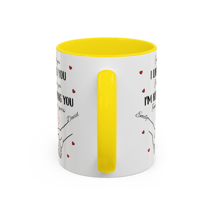 I Met You I Liked You I Love You I'm Keeping You Mug, Personalized Couple Coffee Cup, Handshake Hearts Love Gift, Valentine Gift