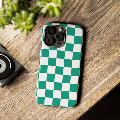 Checkered iPhone Case, Stylish Phone Cover,  Mobile Case For iPhone 17 Pro, 17, 16, 15, 14, 13, 12, 11, X, XR,XS MAX, Chic Gift for Her