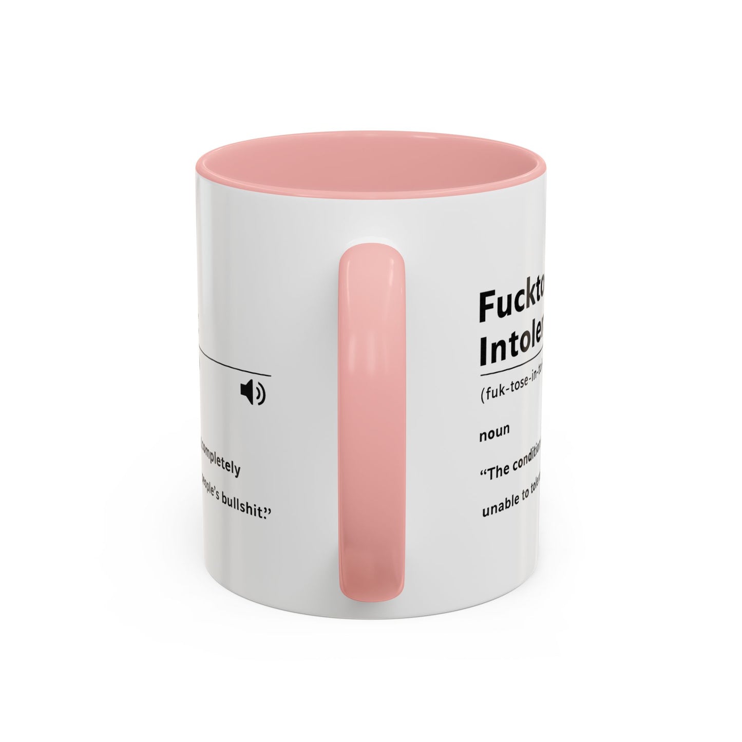 Fucktose Intolerant Definition Mug, Funny Accent Coffee Mug 11oz 15oz, Sarcastic Adult Humor Mug, Gag Gift for Friends