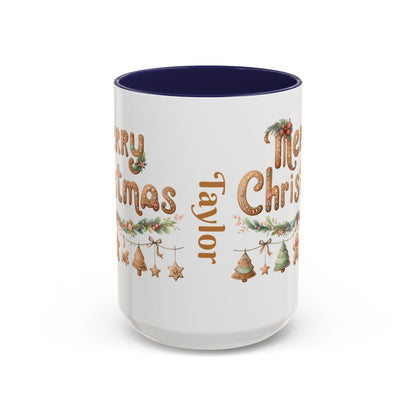 Personalized Christmas Cheer Coffee Mug, Holiday Gift, Festive Drinkware, Seasonal Decor, Cute Mug, Joyful Holiday Memento