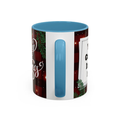 Personalized  Merry Christmas Accent Coffee Mug, Holiday Gift, Xmas Decor, Festive Beverage Cup, Custom Holiday Mug