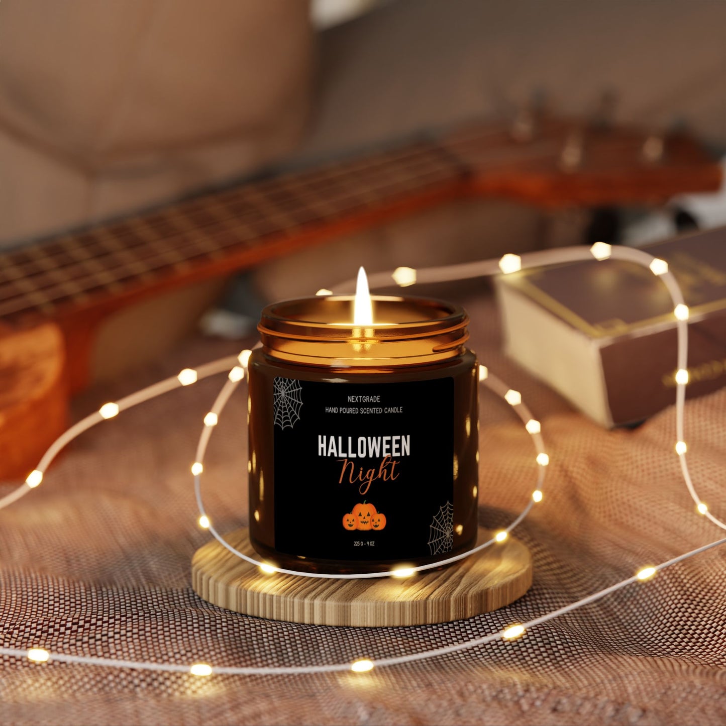 Halloween Night Scented Soy Candle, Fall Decor, Spooky Home Fragrance, Pumpkin Spice Candle, Autumn Gift, Party Centerpiece