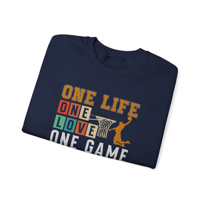 Basketball Sweatshirt with Motivational Quote, Perfect for Sports Lovers, Team Spirit, Gifts for Athletes, Friends, Players
