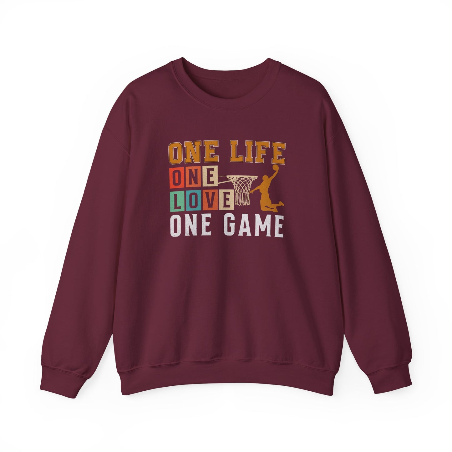 Basketball Sweatshirt with Motivational Quote, Perfect for Sports Lovers, Team Spirit, Gifts for Athletes, Friends, Players
