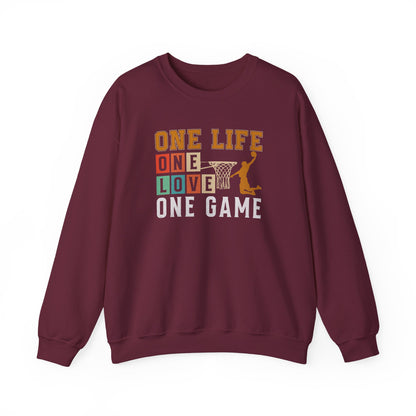 Basketball Sweatshirt with Motivational Quote, Perfect for Sports Lovers, Team Spirit, Gifts for Athletes, Friends, Players