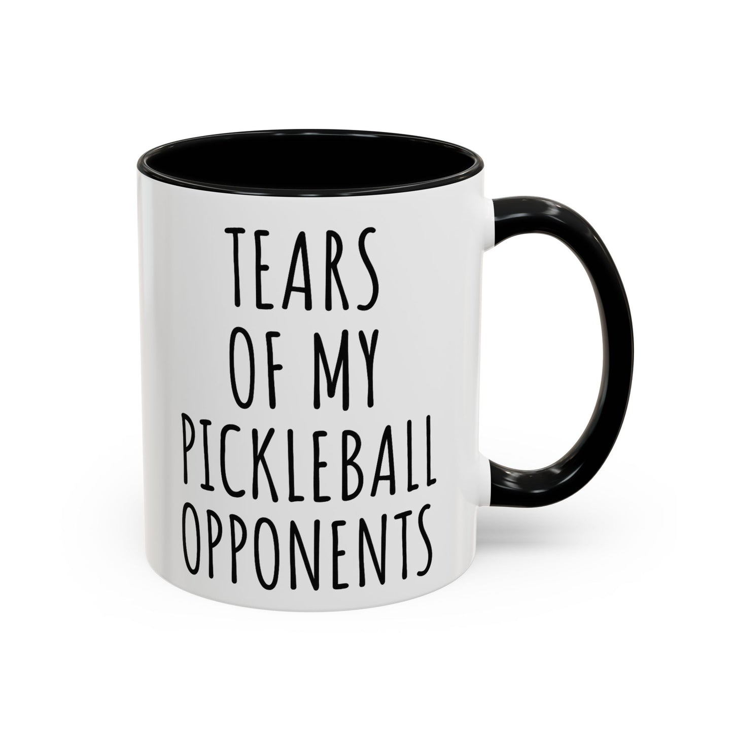 Tears of My Pickleball Opponents Mug, Funny Pickleball Gift for Players, Grandma & Grandpa | 11oz 15oz Ceramic Accent Coffee Cup