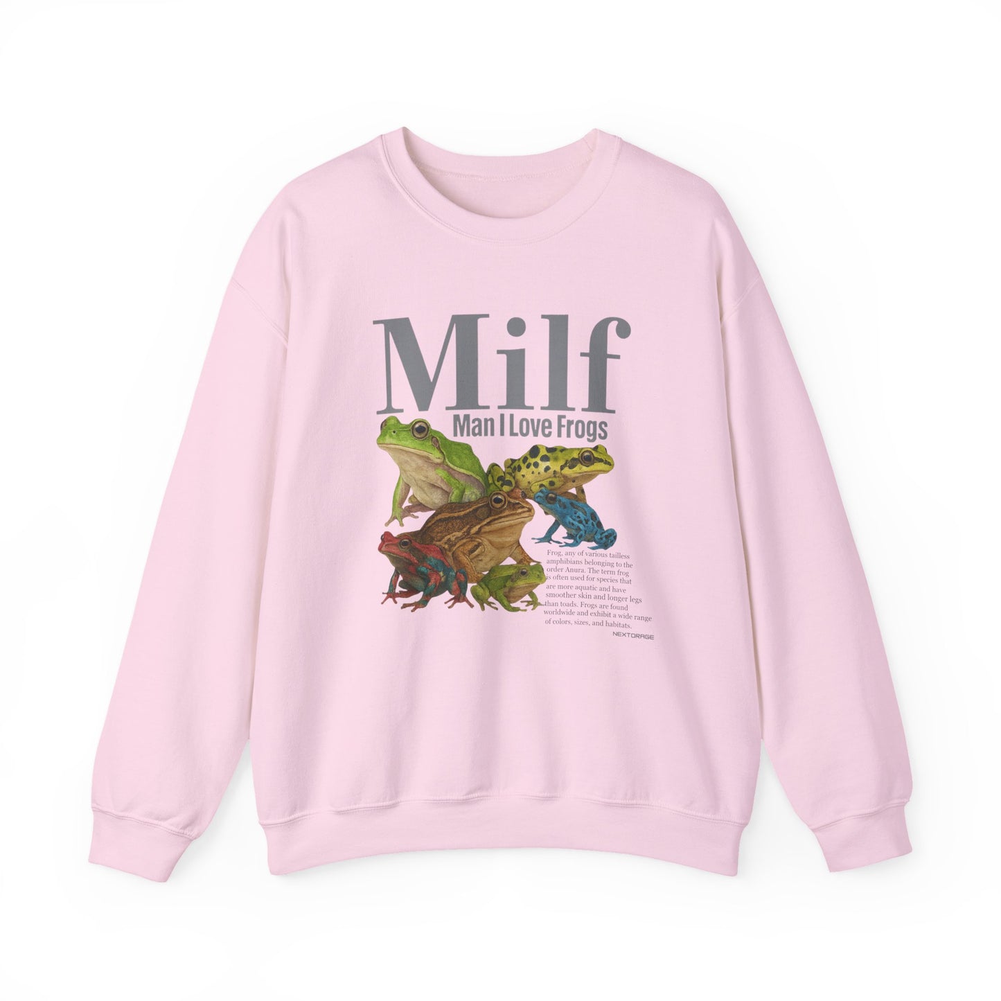 Man I Love Frogs Sweatshirt, Vintage Style Meme Frog Sweater, Funny Gen Z ''MILF'' Frog Crewneck, Inappropriate Gag Gift, Cozy Pullover