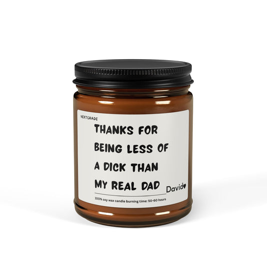 Funny Scented Candle for Dads, Gift For Dad, Unique Candle Gift, Soy Wax Candle, Dad Humor Candle, Amber Jar Candle