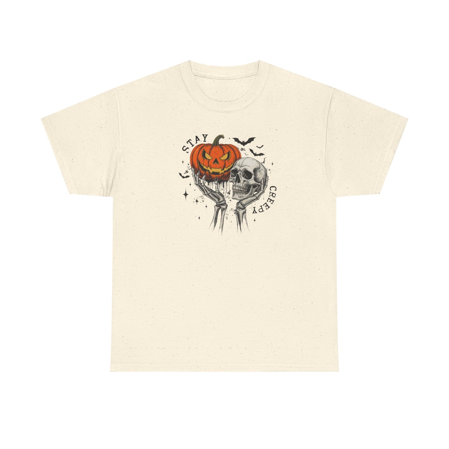 Halloween Skull Pumpkin Tee, Spooky Cotton Shirt, Halloween Costume, Fall Apparel, Gifting for Costume Parties