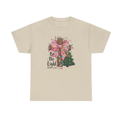 Be the Light Christian T-Shirt | Matthew 5:14 Bible Verse Shirt | Faith Graphic Tee | Christmas Christian Shirt | Inspirational Jesus Gift