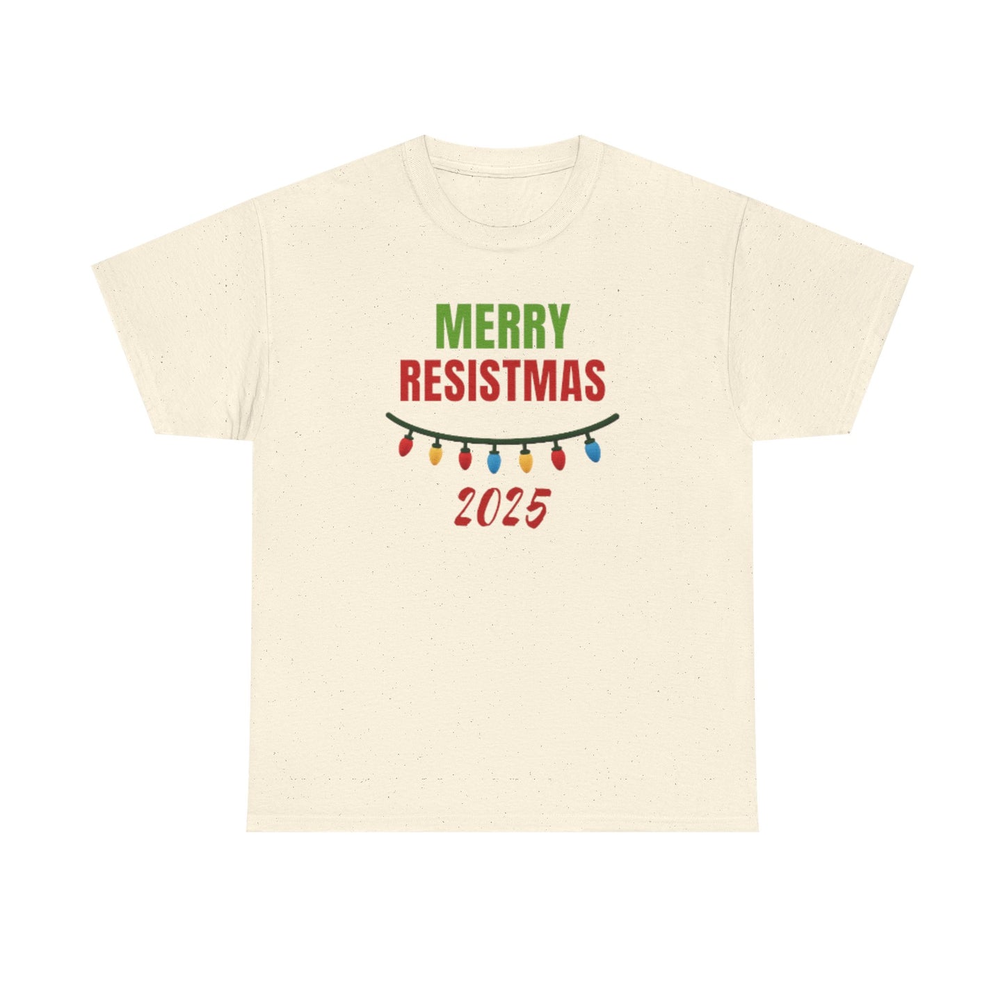 Merry Resistmas 2025 Tee, Holiday Shirt, Funny Christmas Gift, Unisex Cotton Tee, Celebration Apparel, 2025 Festive Wear
