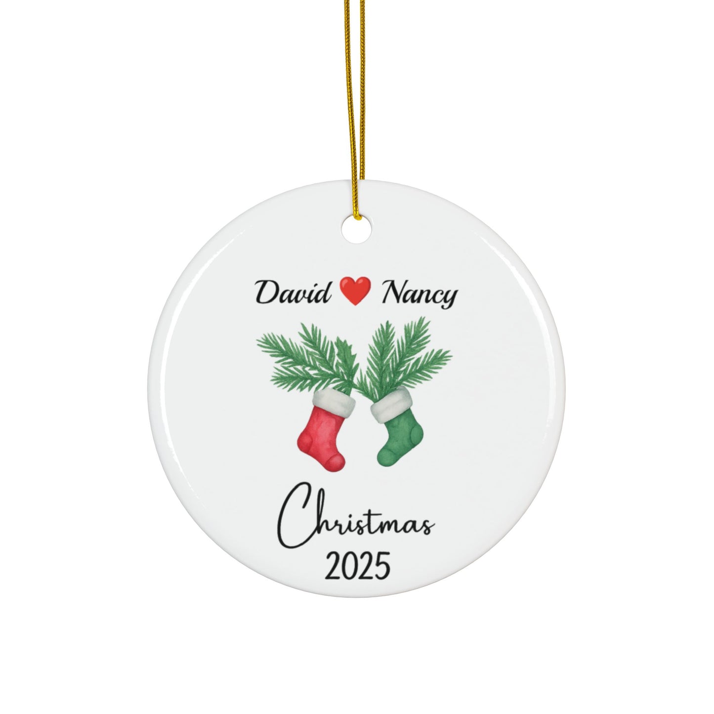 Personalized Couple Christmas Ornament 2025, Couple Ornament, Together Ornament, New Couple Keepsake, Christmas Gift For Couple