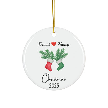 Personalized Couple Christmas Ornament 2025, Couple Ornament, Together Ornament, New Couple Keepsake, Christmas Gift For Couple
