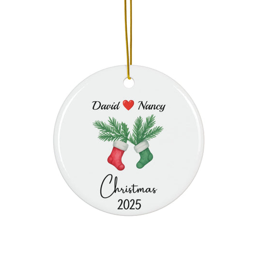 Personalized Couple Christmas Ornament 2025, Couple Ornament, Together Ornament, New Couple Keepsake, Christmas Gift For Couple