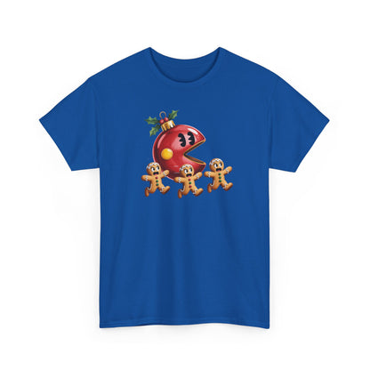 Festive Holiday Tee, Christmas Gift, Retro Video Game Shirt, Gingerbread Print, Casual Wear, Fun Holiday Apparel, Gift for her