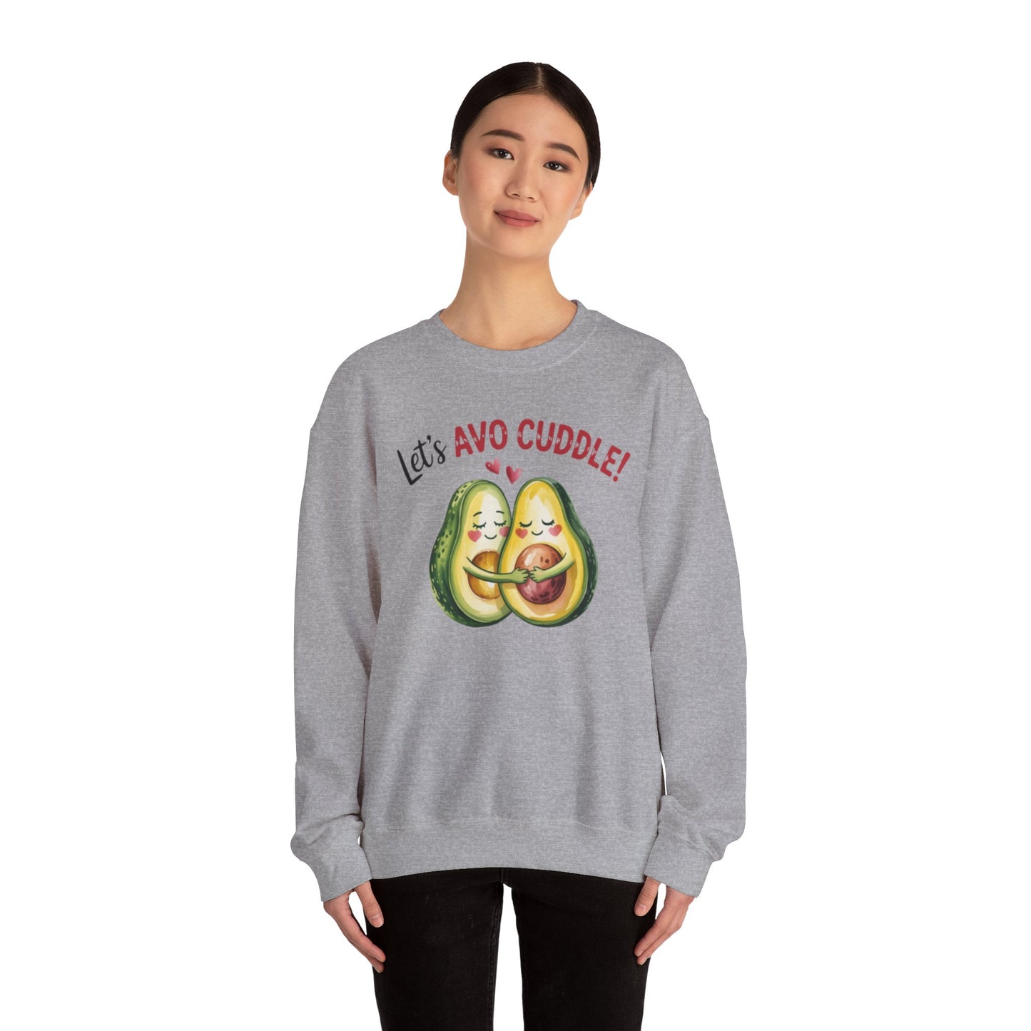 Let's Avo Cuddle Sweatshirt | Cute Avocado Crewneck for Couples | Cozy Matching Gift | Anniversary Gift | Cute Date Night Sweater